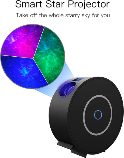 Star Projector, Galaxy Projector for Bedroom, Smart APP & Voice Control Galaxy lamp, Compatible