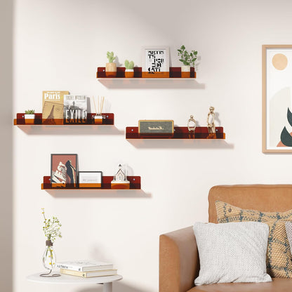 upsimples Acrylic Shelves for Wall Decor, 15" Display Shelf Perfume Organizer for Bathroom