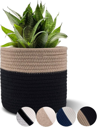 Woven Cotton Rope Plant Basket for 6" Flower Pot Floor Indoor Planters Flower Pot,Home Decor