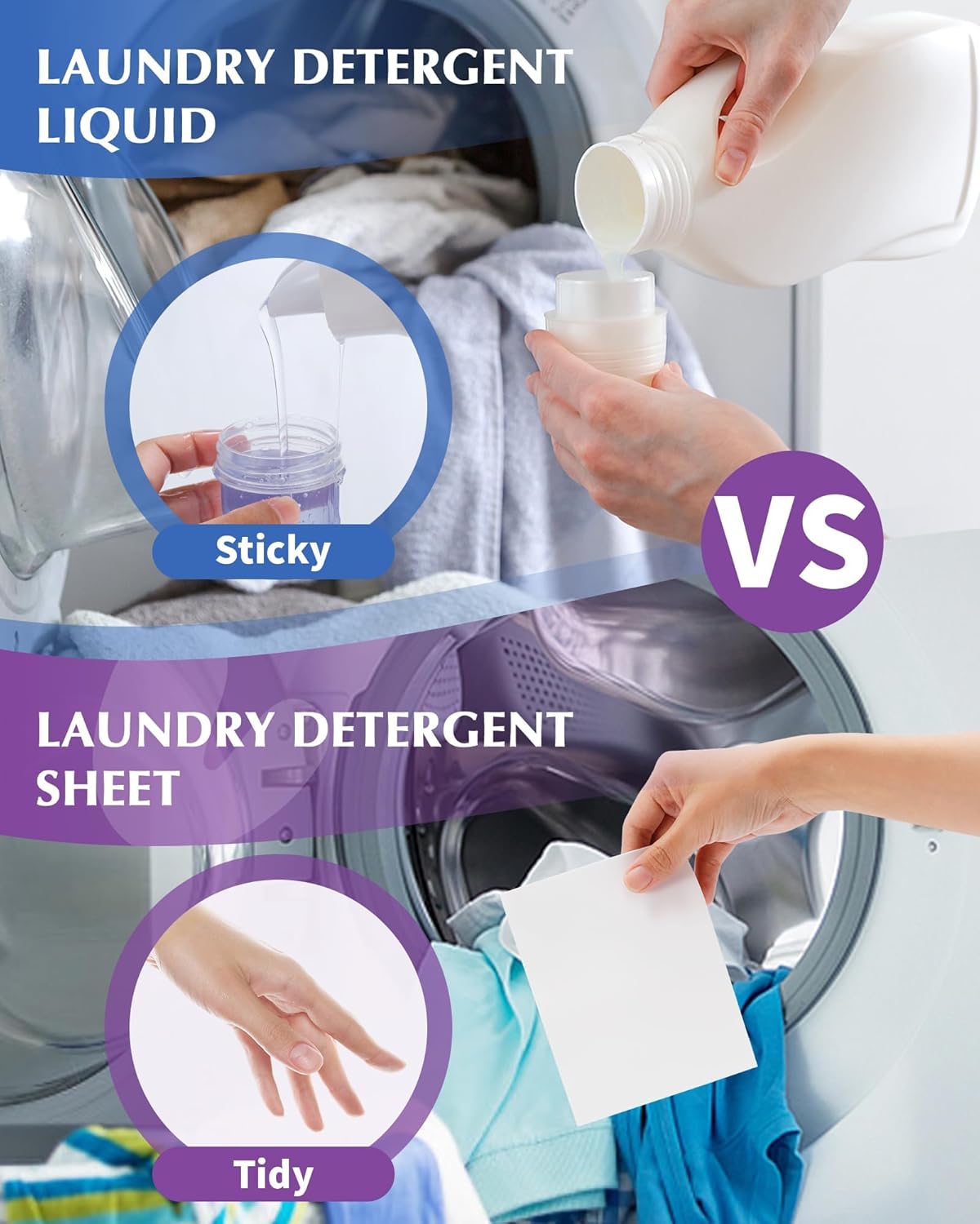 Laundry Detergent Sheets - 240 Loads Girls Lavender Laundry Sheets for Dorm,College,Home