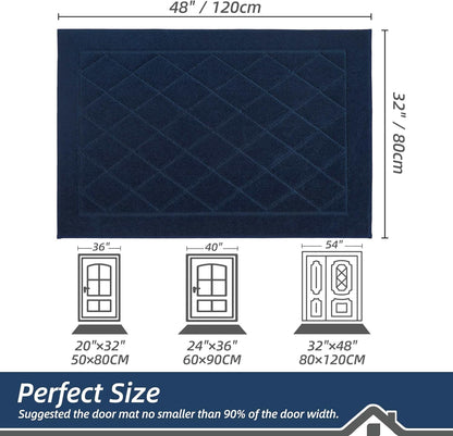 BEQHAUSE Dirt Trapper Door Mat 32" x 48", Doormat Non-Slip Entryway Rugs Washable, Dog Door Mat