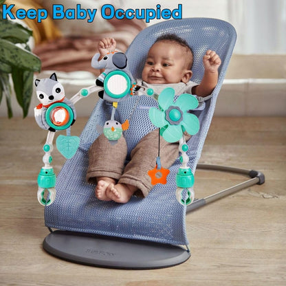 Baby Stroller Arch Mobile, Adjustable Musical Arch Toys Mobile for Crib with Universal Clamps