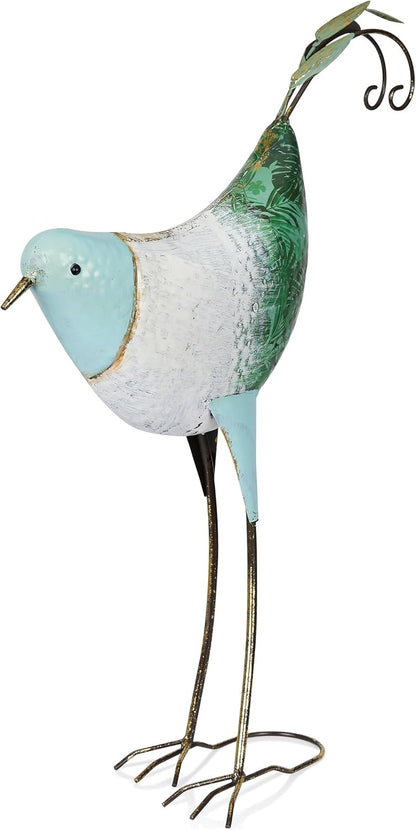 Alpine Corporation MCC702 Head-Down Metal Bird Outdoor Statue, Animal Décor for Patio, Lawn &