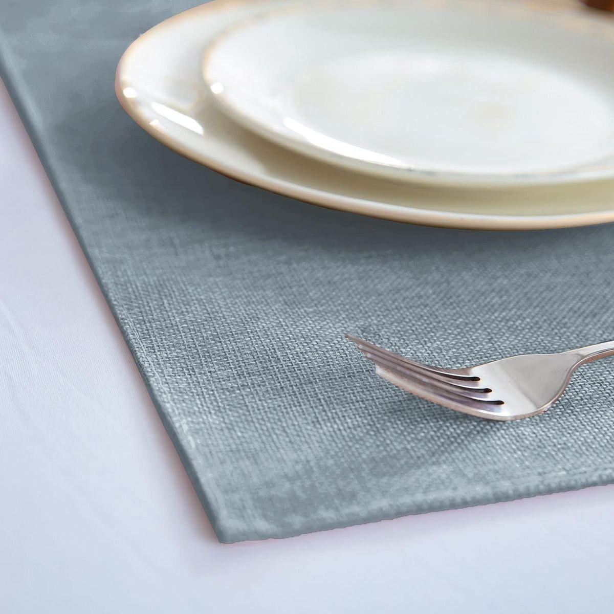 Cloth Placemats Set of 8, Linen Type Fabric Placemats Machine Washable Heat Resistant Placemats