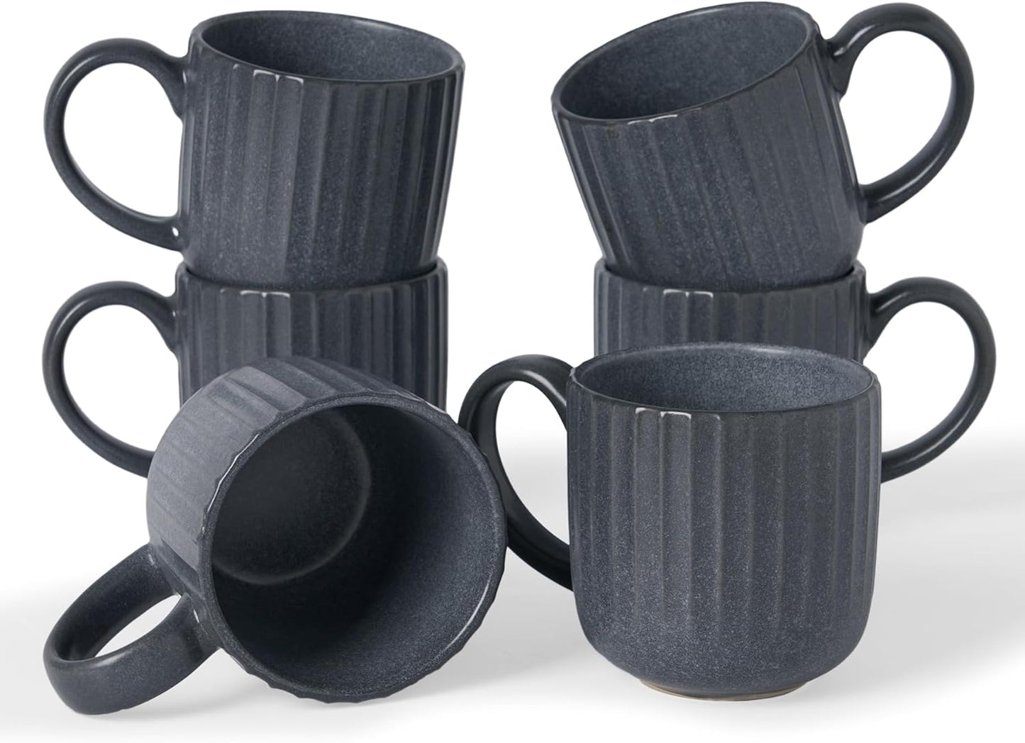 famiware Coffee Mugs Set of 6, Starlight 11 oz Mug Cup Set with Handle for Coffee, Tea, Cocoa, Milk