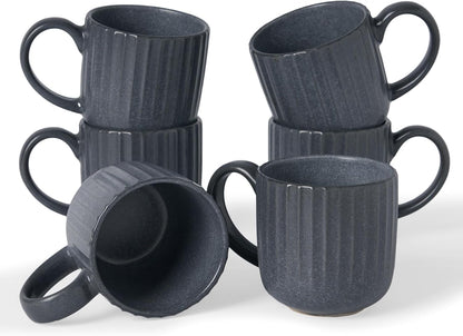 famiware Coffee Mugs Set of 6, Starlight 11 oz Mug Cup Set with Handle for Coffee, Tea, Cocoa, Milk