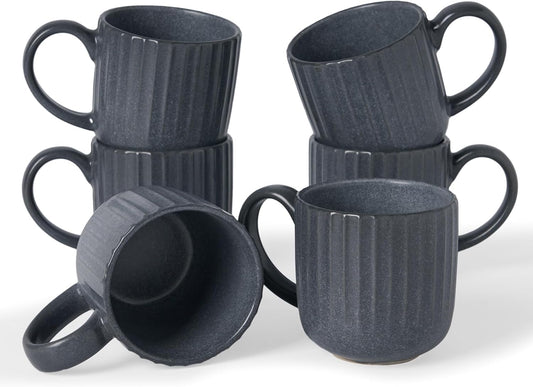 famiware Coffee Mugs Set of 6, Starlight 11 oz Mug Cup Set with Handle for Coffee, Tea, Cocoa, Milk