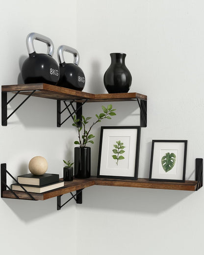 BAYKA Wall Shelves for Bedroom Decor, Floating Wall Shelves for Living Room Kitchen Storage, Wall