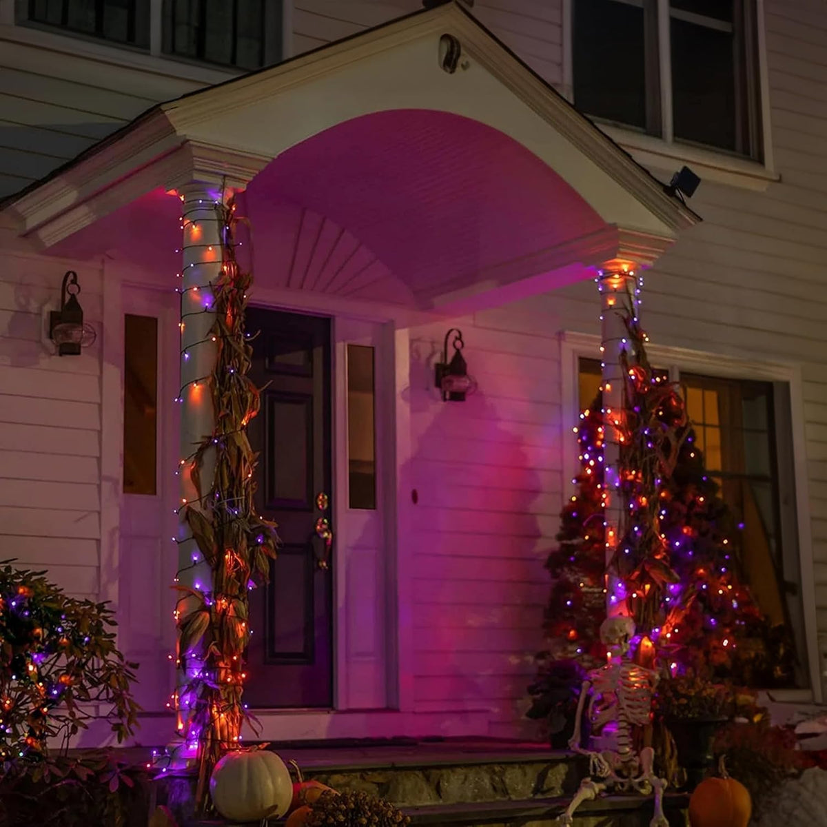 Dazzle Bright 164 FT 500 LED Halloween String Lights, Waterproof Halloween String Lights Black Wire