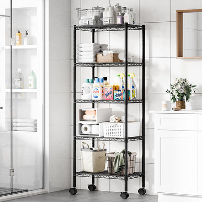 DUMOS Metal Storage Shelves, Wire Shelving, 5 Tiers Shelves, 23.2" W