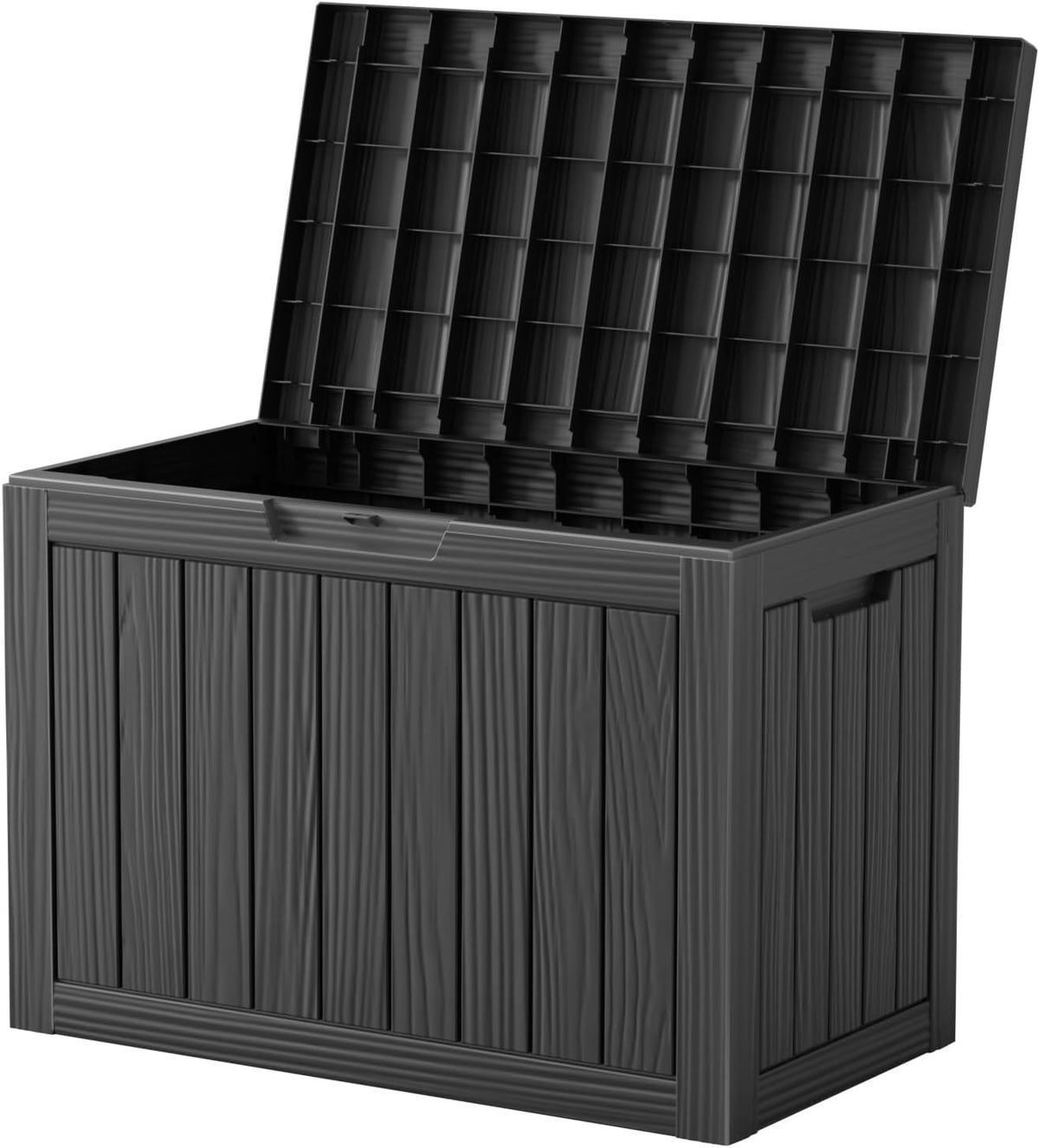 Vixzen 45 Gallon Resin Deck Box, Lockable Outdoor Storage Box for Patio Cushions Storage
