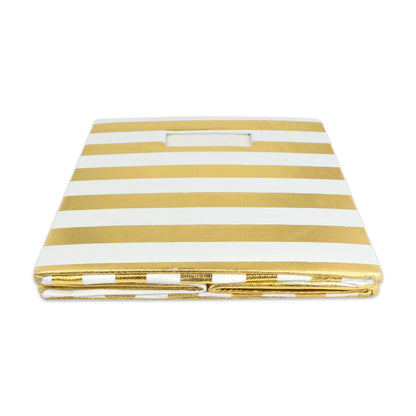 DII Polyester Cube Storage Collection Hard Sided Collapsible, 11x11x11, Gold