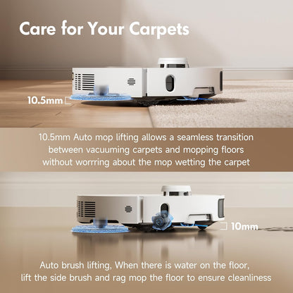 Mova P10 Pro Ultra Robot Vacuum and Mop 13,000Pa Suction, 140°F Hot Water Auto Mop Washing &
