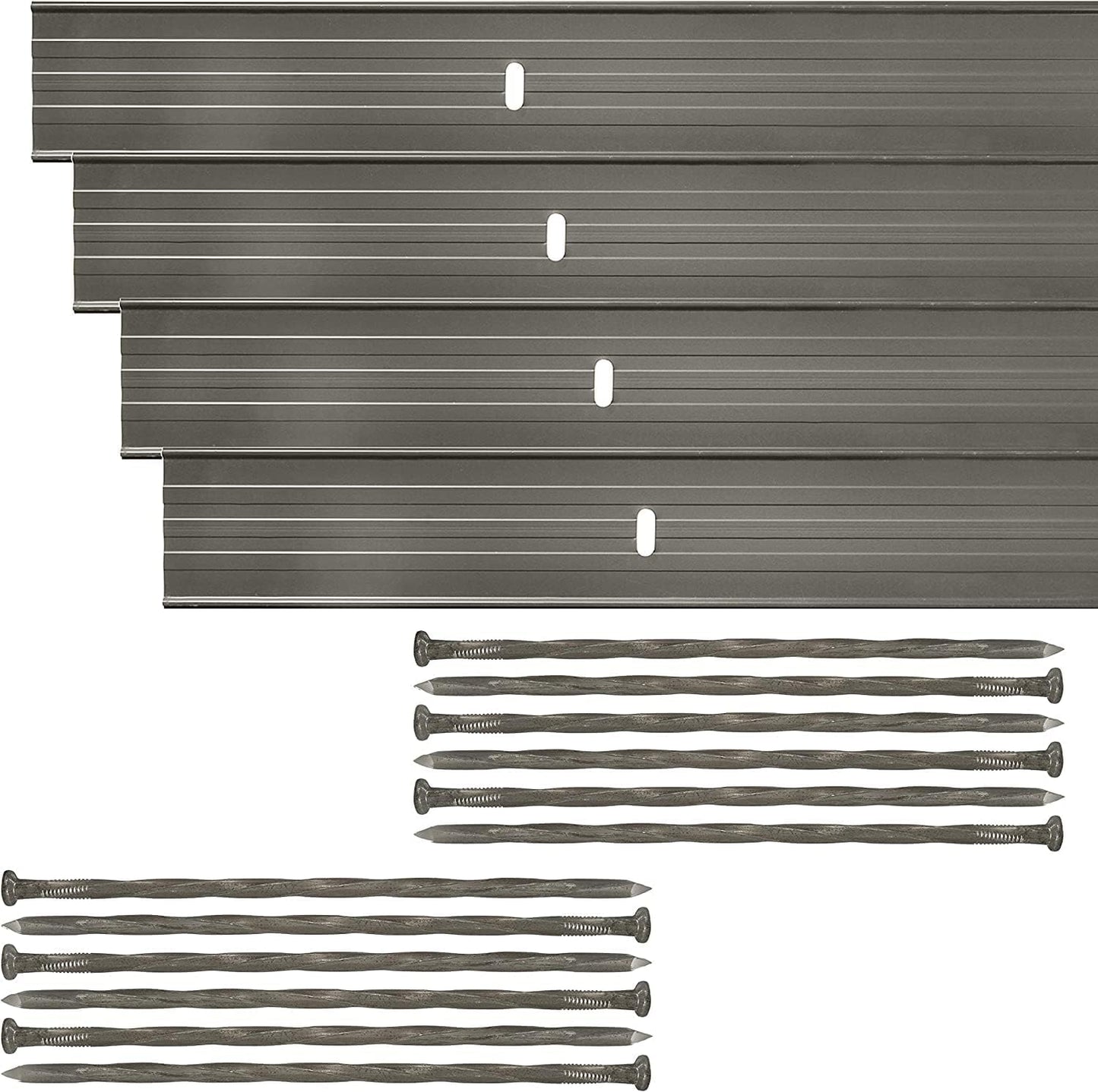 Dreamscape E-Z Edge Aluminum Landscape Edging - 12 Strips, 6ft Each (72ft Total), Bronze