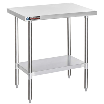 DuraSteel 30x36 Stainless Steel Work Table - NSF Commercial Prep Metal Table - Outdoor Pizza Oven