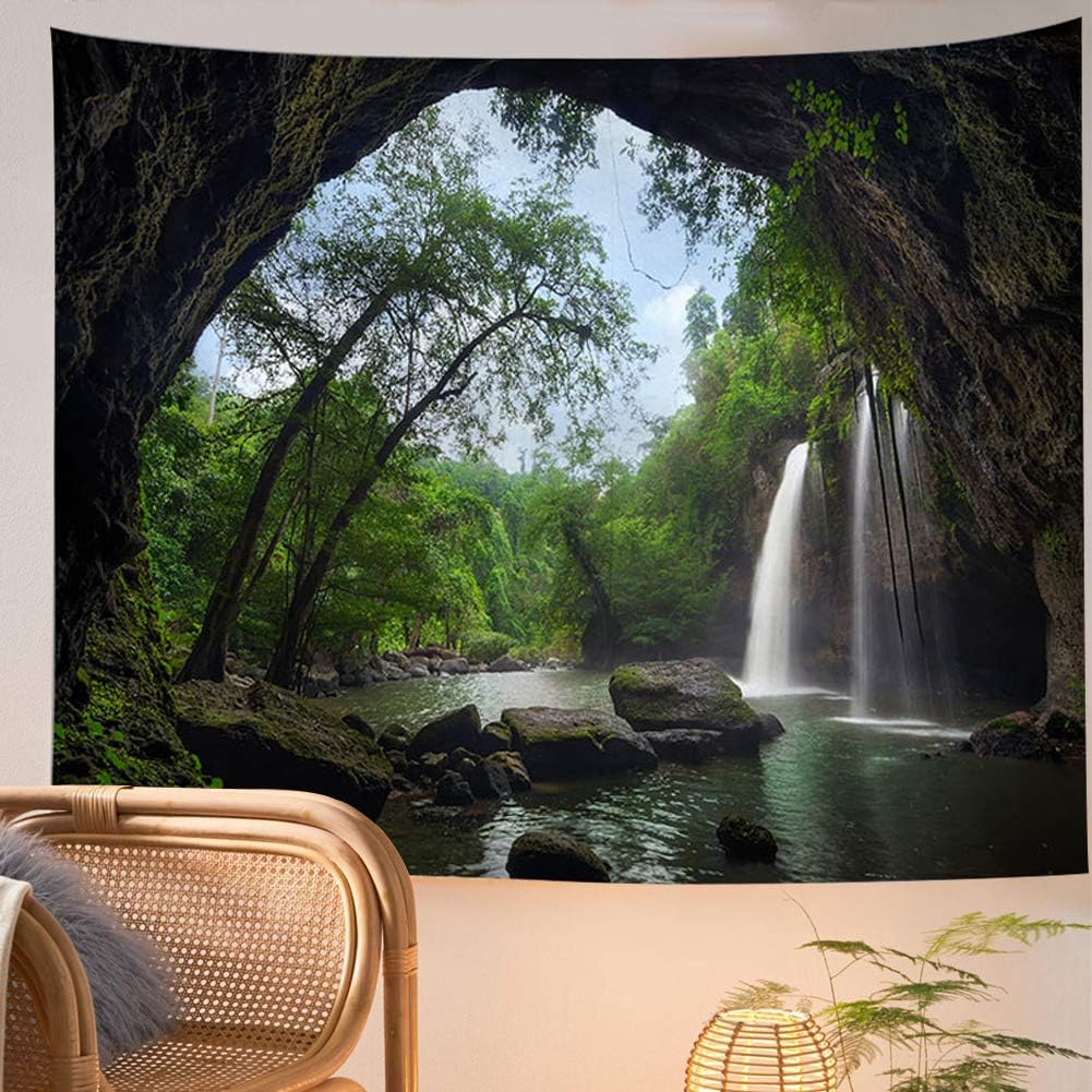 Llamazing Forest Home Decor Tapestry - Living Room Bedroom Decoration Curtain for Landscape and
