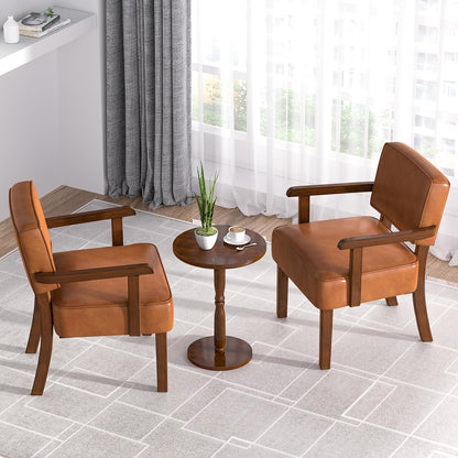 Accent Chair, PU Leather Living Room Chairs Oversize with Soft Seat and Armrests for Living Room