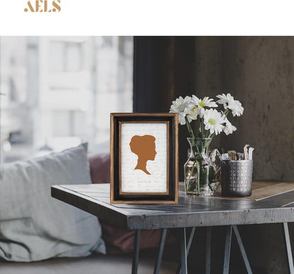 AELS 4x6 Inch Vintage Picture Frame, Elegant Luxury Antique Photo Frames with Glass Front, Photo