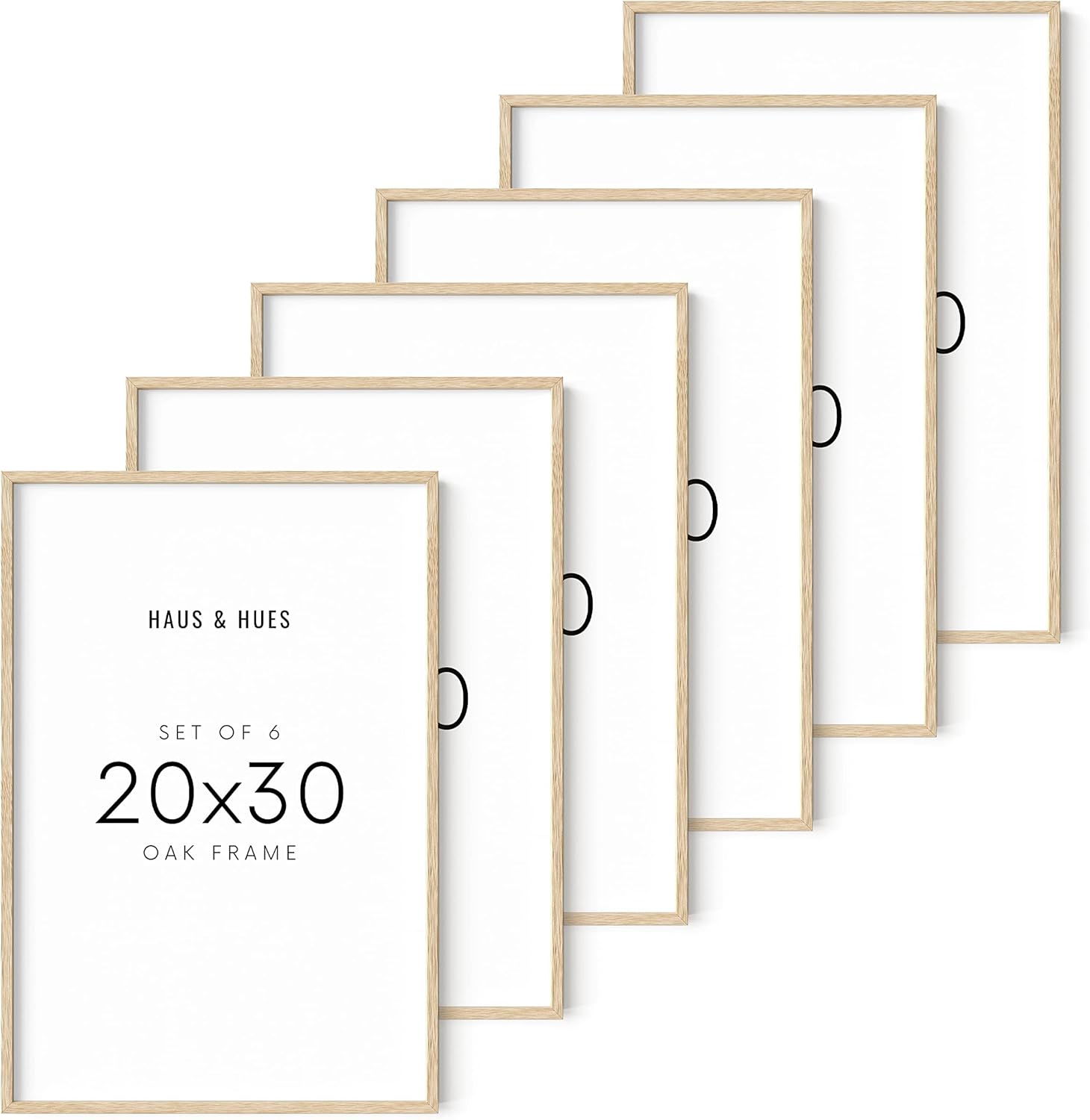 HAUS AND HUES 20x30 Picture Frames - Set of 6, Poster Frames, Gallery Wall Frame Set (Beige) - 20 x