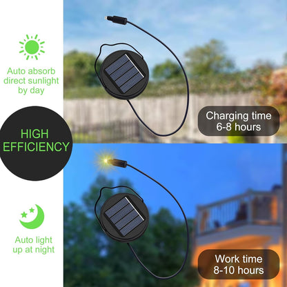 AA 600Mah Solar Light Replacement Top Parts for Solar Outdoor Lantern, Waterproof LED Lights for