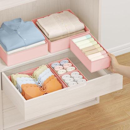 DIMJ Drawer Organizer Clothes 24Pack - Foldable Baby Organizers and Storage & Dresser Organizer for