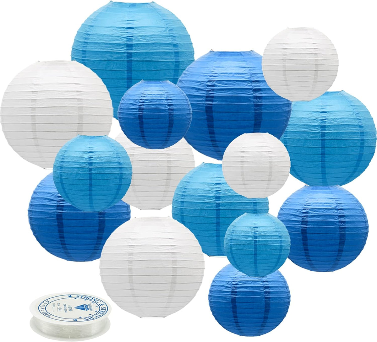 Paper Lanterns Party Decorations Blue - Hanging Paper Lanterns Indoor Outdoor - Wedding Graduation