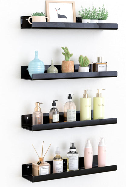 upsimples Acrylic Shelves for Wall Decor, 15" Display Shelf Perfume Organizer for Bathroom