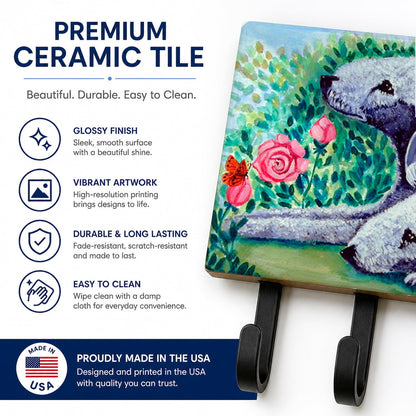 Caroline's Treasures 7512TH68 Bedlington Terrier Leash or Key Holder, Wall Hooks, Key Hooks Holder