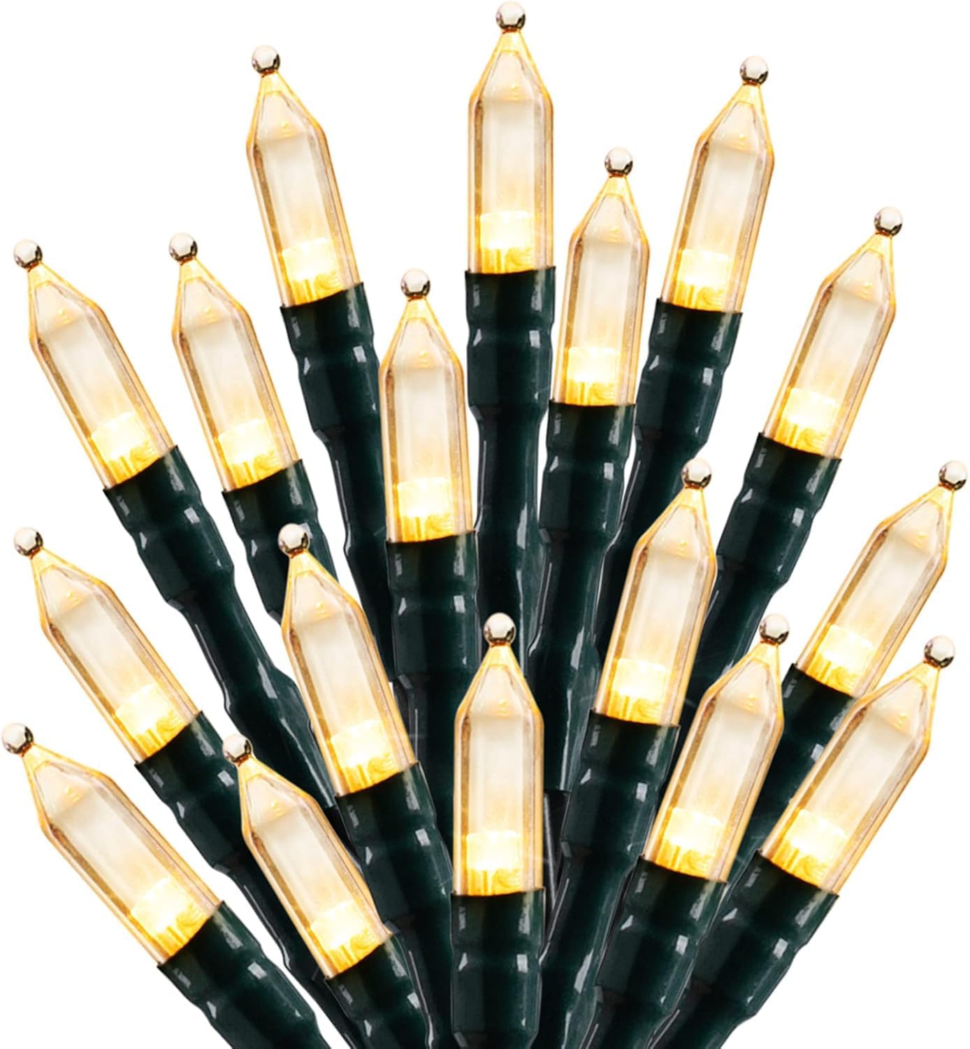 Brightown LED Christmas Mini Lights, 39Feet 100 LED Clear Bulbs String Lights with 8 Light Modes