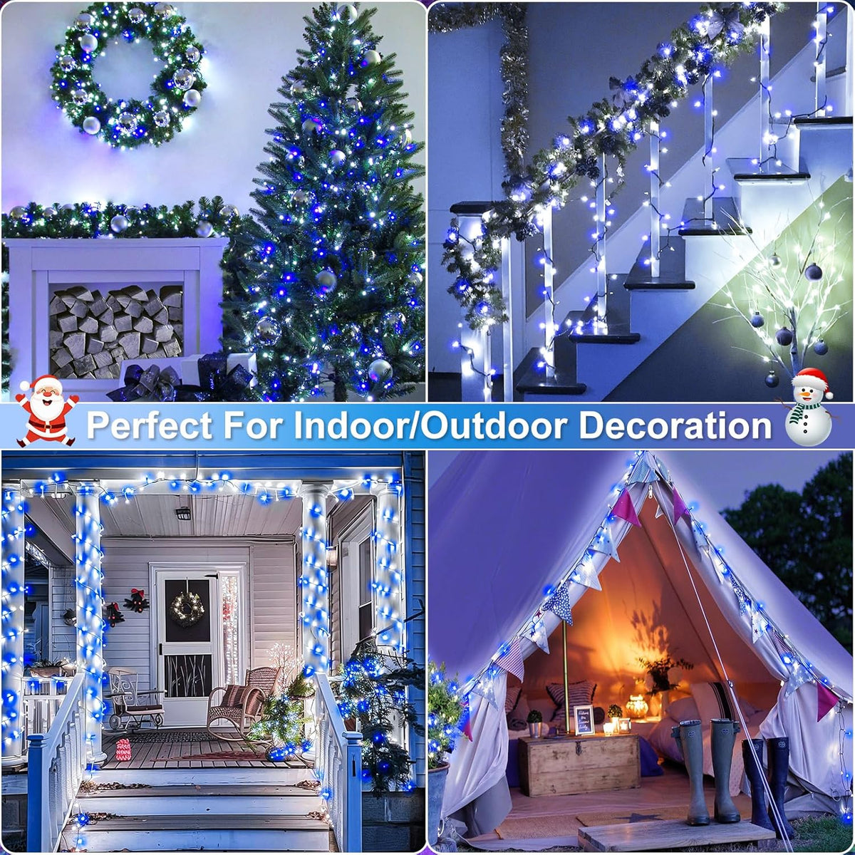 Christmas Lights Outdoor, 100FT 300 LED Christmas Tree Lights with 8 Modes Waterproof, Connectable