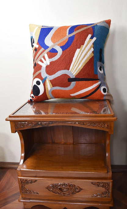 Kandinsky Modern Throw Pillow Cover - Red Intuitive | Abstract Pillow | Modern Couch Pillow|