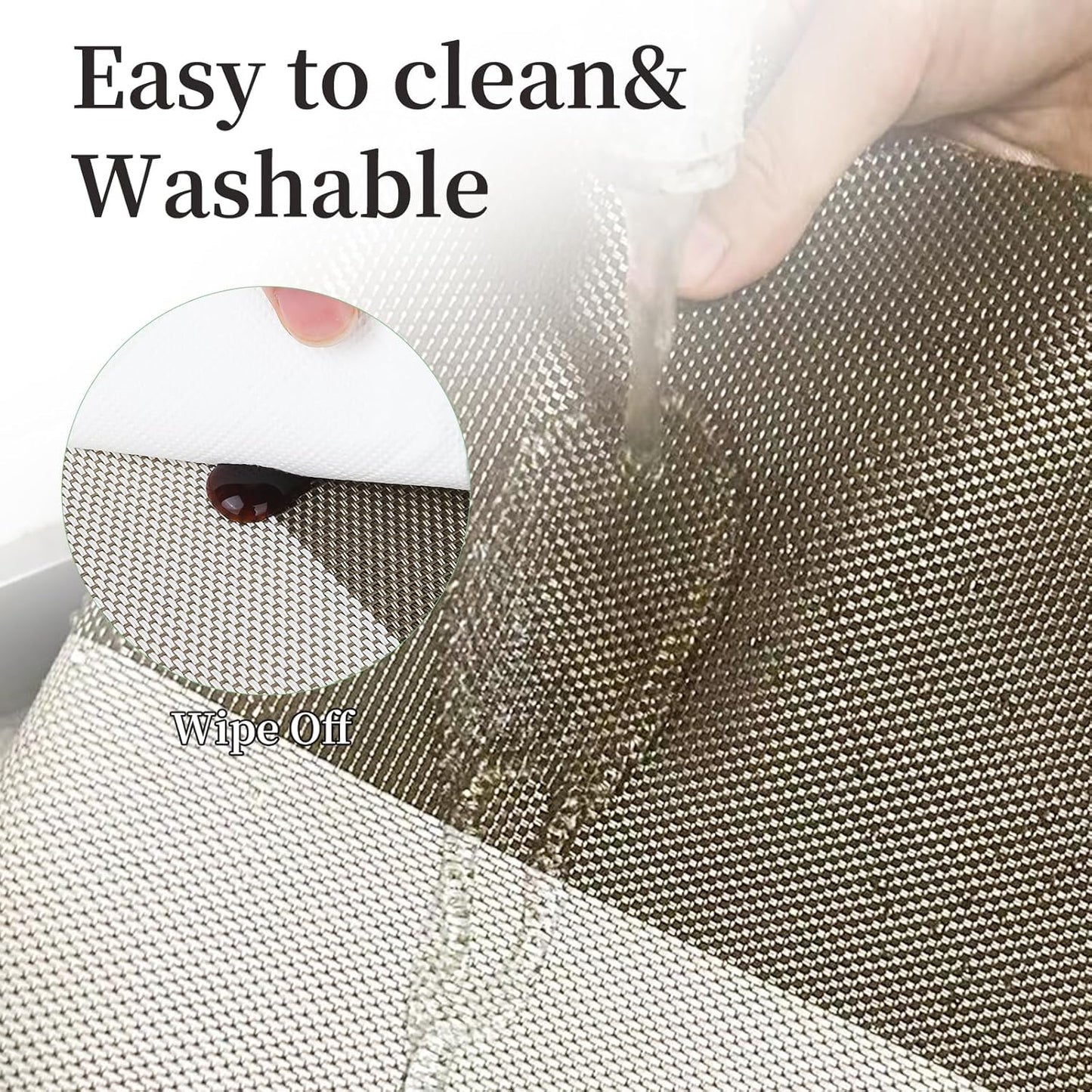 Vinyl Plastic Placemats Set of 6 Washable Heat Resistant Non-Slip Elegant Indoor Outdoor Kitchen