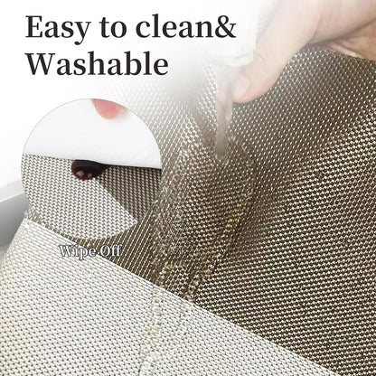 Vinyl Plastic Placemats Set of 6 Washable Heat Resistant Non-Slip Elegant Indoor Outdoor Kitchen
