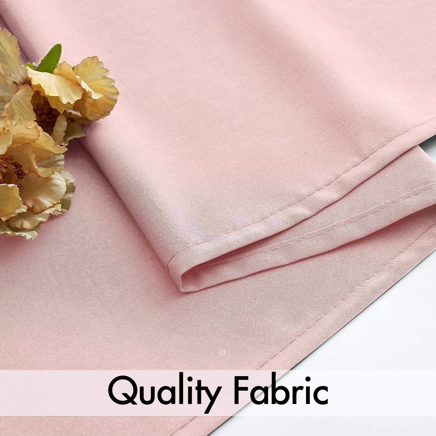 MIULEE Baby Pink Privacy Sheer Curtains That Let Light in 72 Inches Long Non-See-Through Semi Sheer