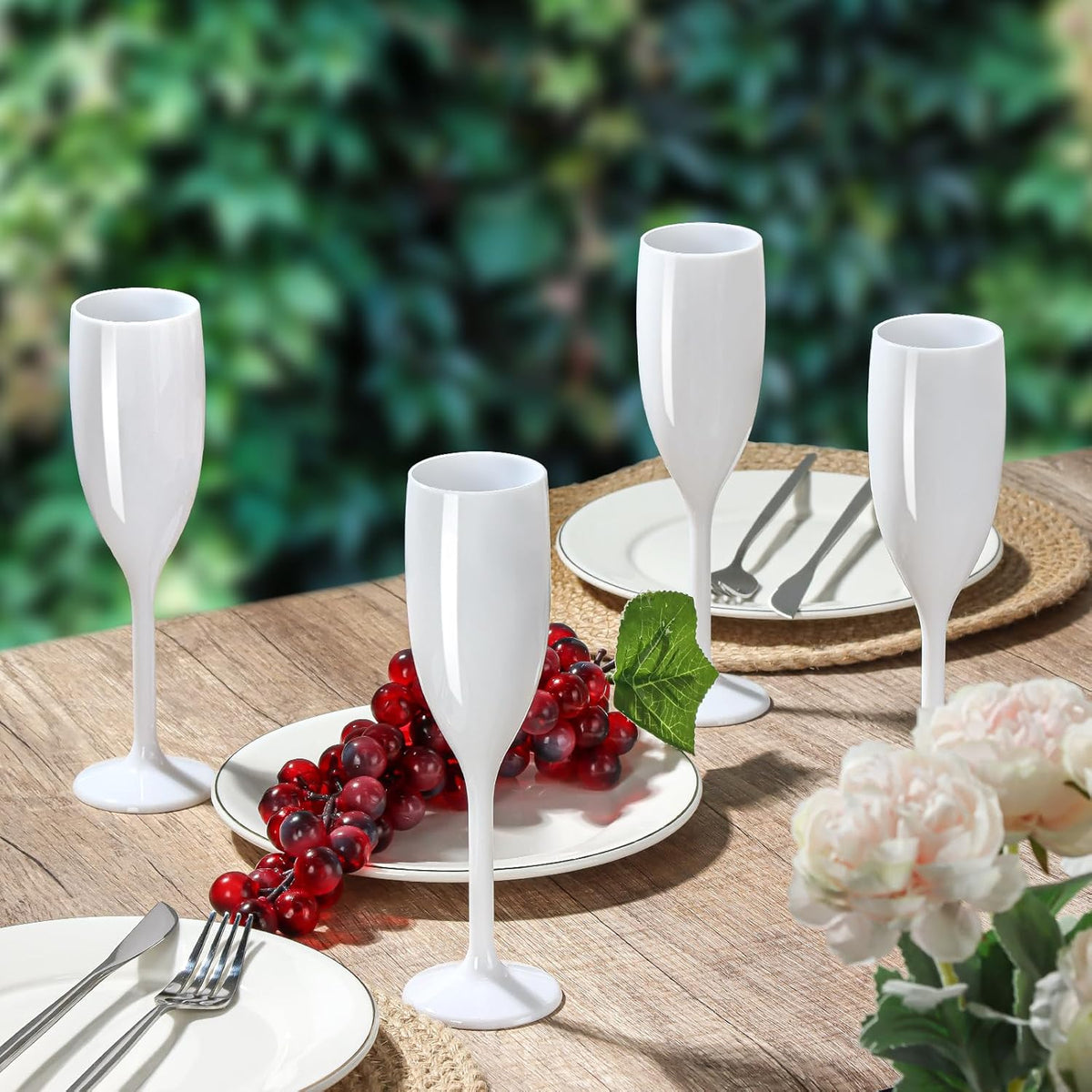 XUWAIDSGN Acrylic Champagne Flutes Toasting Glasses Unbreakable Mimosa Bar Reusable Wine Glasses