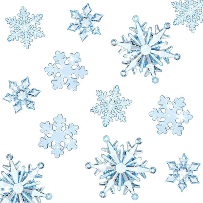 Dilunave 40 Pieces Christmas Snowflake Ornaments Acrylic Christmas Tree Decorations Crystal