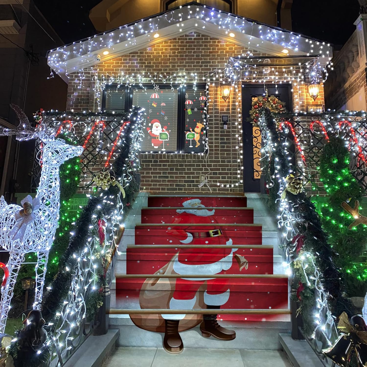 YEGUO 66ft 800 LED Icicle Lights Outdoor Waterproof, 160 Drops Icicle Christmas Light Connectable