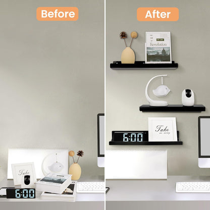 upsimples Acrylic Shelves for Wall Decor, 15" Display Shelf Perfume Organizer for Bathroom