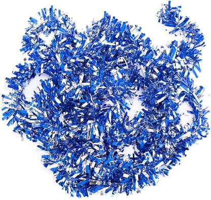 Anderson's Blue & Silver Metallic Tinsel Twist for Trailer Or Golf Cart, 4 inches Wide x 25 ft