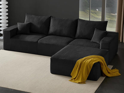 Boneless Sectional Cloud Couch Sofa for Living Room, 112" L-Shaped Modular Modern Lounge Sleeper