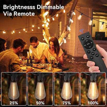 100 FT Solar String Lights Outdoor Waterproof with Remote & USB Port, Solar Power Patio Hanging