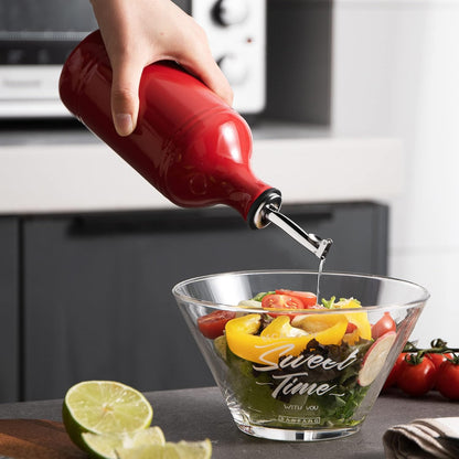 Sweejar Ceramic Olive Oil Dispenser Bottle, Opaque Oil Cruet Protects Oil to Reduce Oxidation