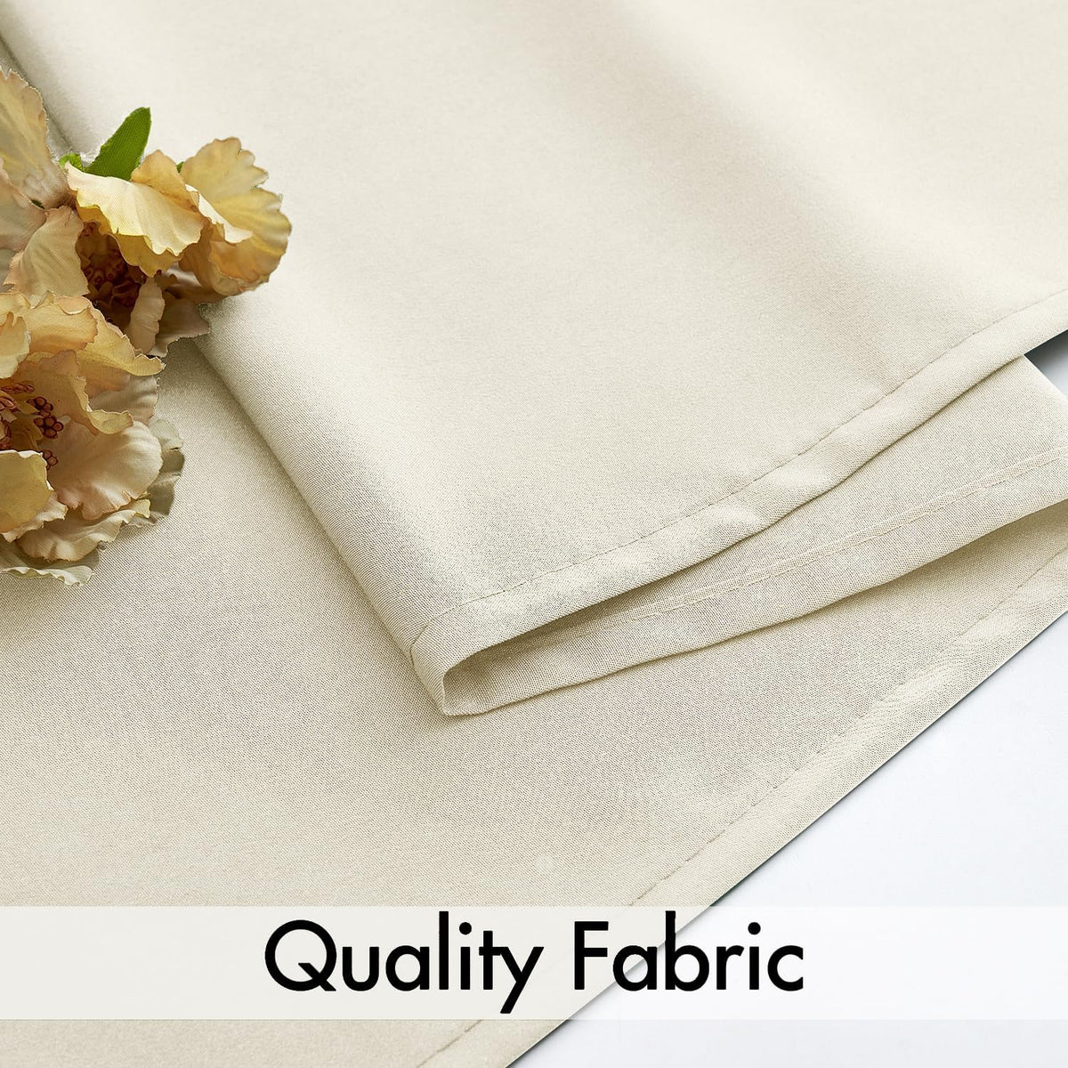 MIULEE Cream Beige Privacy Sheer Curtains That Let Light in 84 Inches Long Non-See-Through Semi