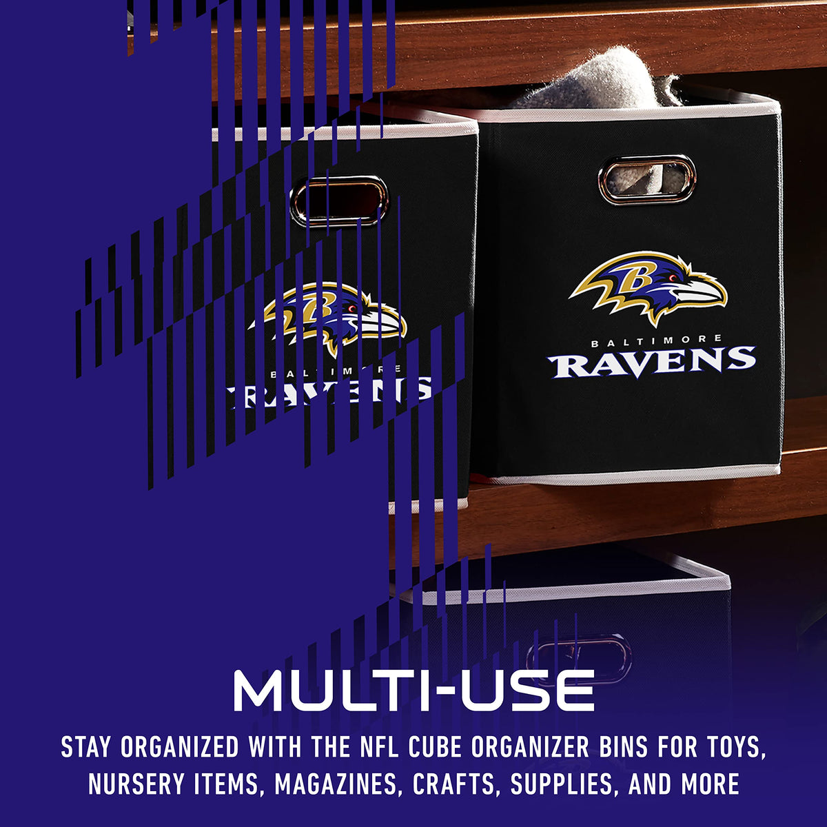 Franklin Sports NFL Baltimore Ravens Collapsible Storage Bin