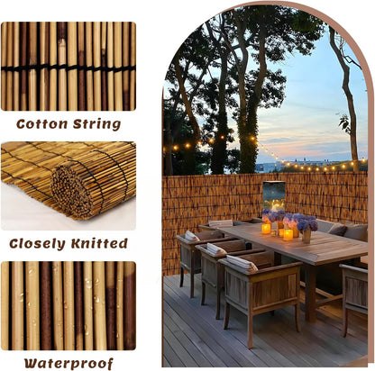 1 Pack Natural Reed Fence,4FT X 16.4FT Bamboo Fencing Privacy Reed Screening for Outdoor, Gallery