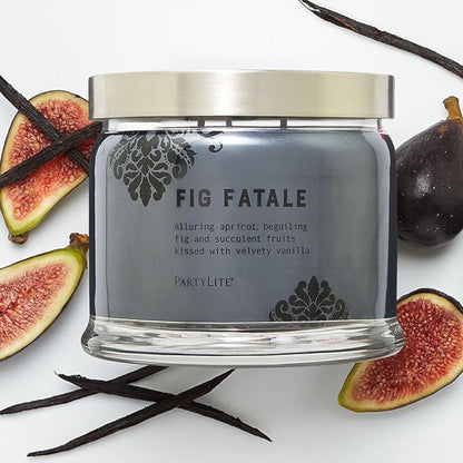 PartyLite Fig Fatale Scented, Notes of Apricot, Green Fig, Peach, Mango, Strawberry and