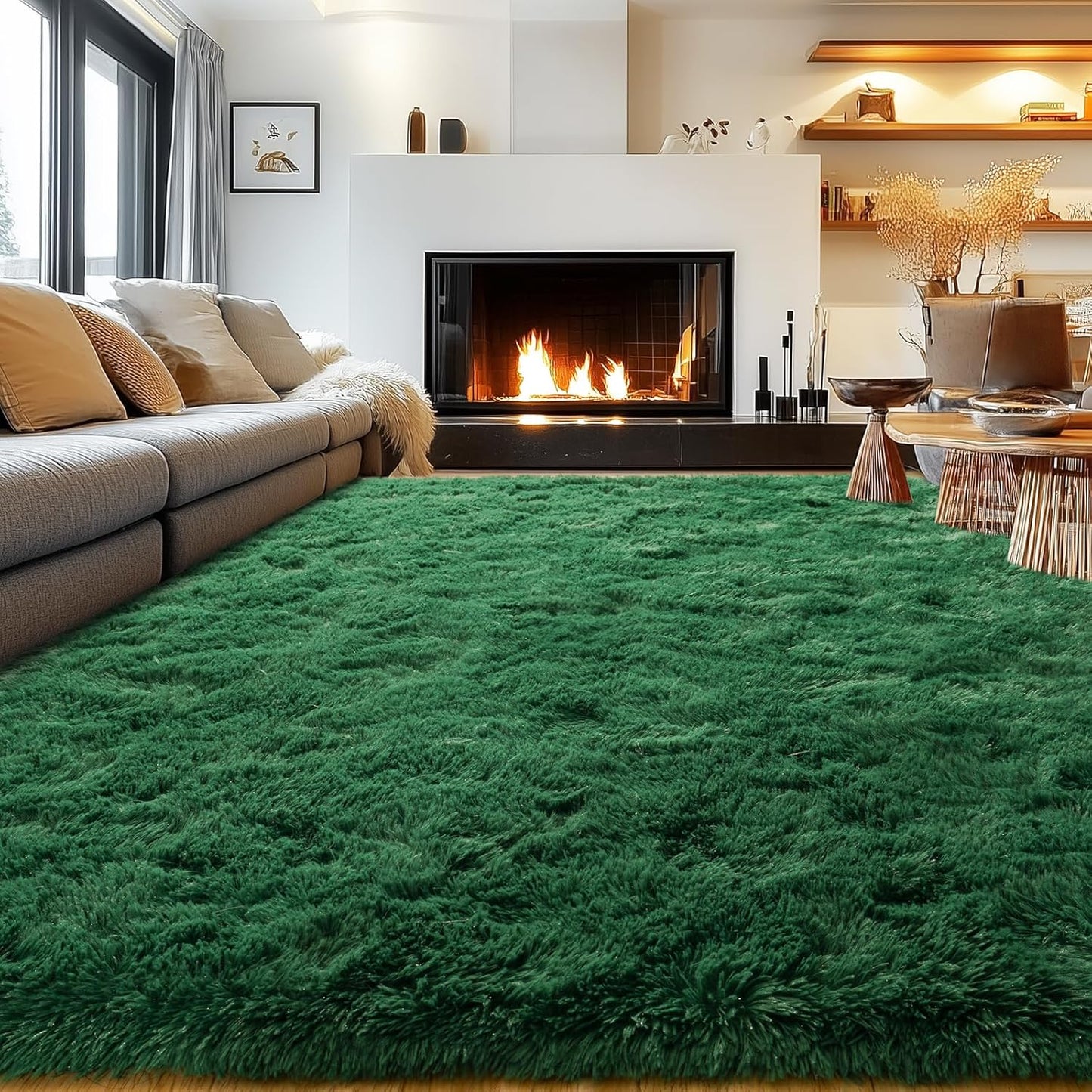 Rezutan Fluffy Rug for Living Room Bedroom, Large Comfy Modern Shaggy Fuzzy Kids, Plush Indoor