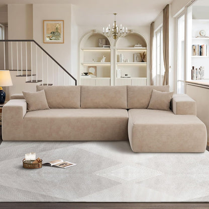 104" Cloud Sectional Couches for Living Room,L Shaped Boneless Couch in A Box,Sleeper Sofa with