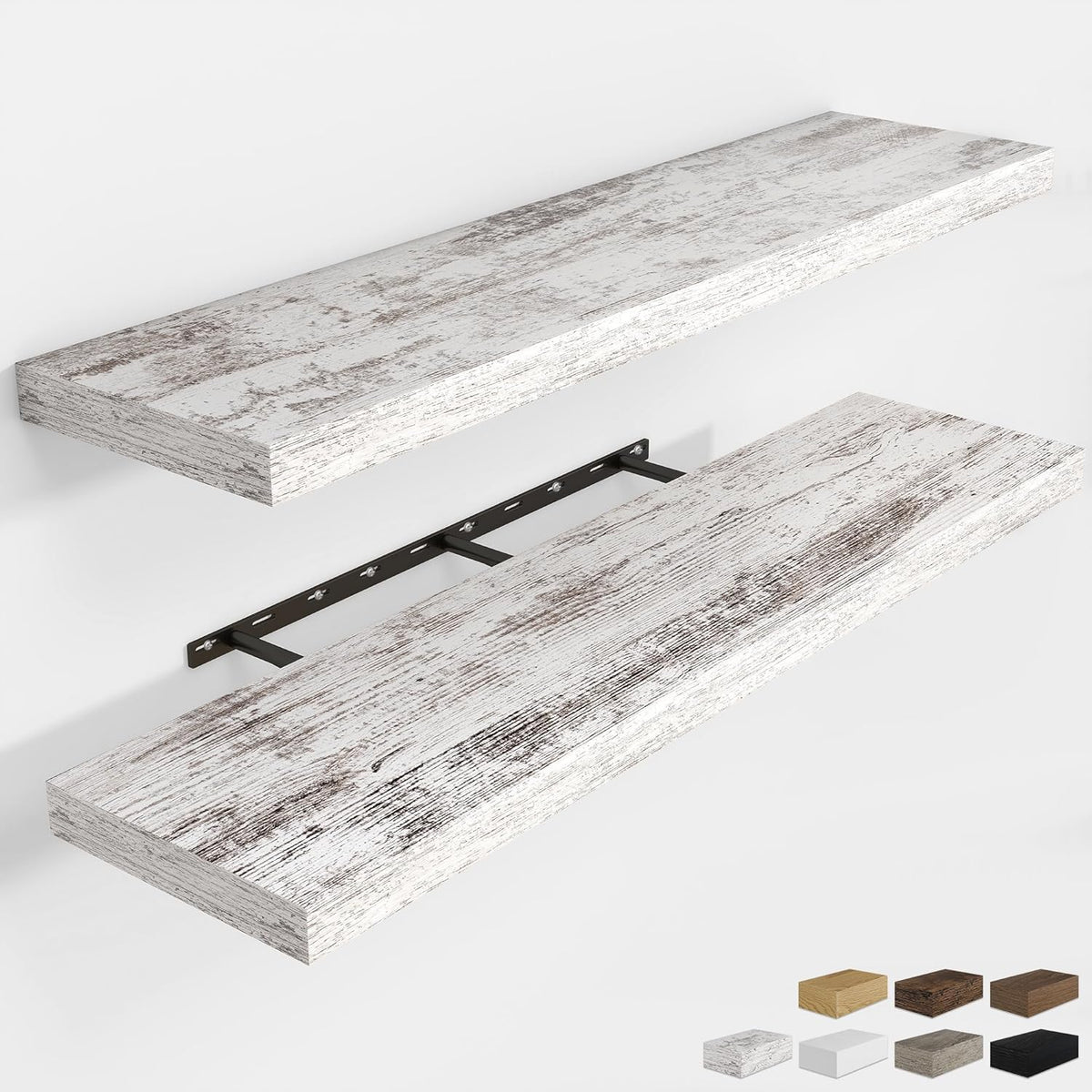 RICHFOCUS 48Inch Floating Shelves for Wall 2 Pack Shelves for Bedroom|Kitchen|Bathroom Wall Mounted