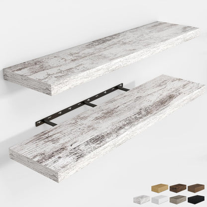 RICHFOCUS 48Inch Floating Shelves for Wall 2 Pack Shelves for Bedroom|Kitchen|Bathroom Wall Mounted
